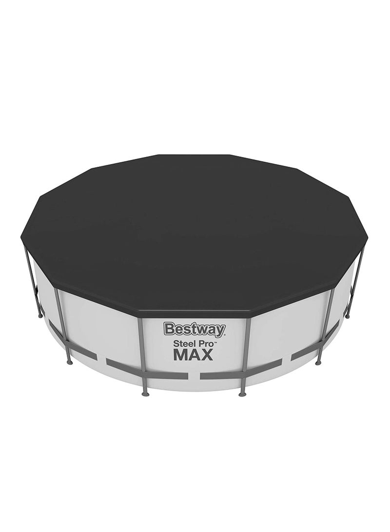 Steel Pro Max Round Pool Cover 3.66m 58037 - Black