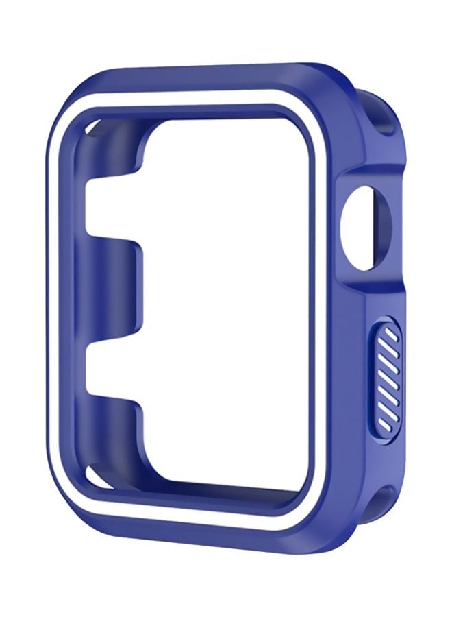 Rugged Armor Bumper Protective Case Cover For Apple Watch Series 1/2/3 38mm Blue/White