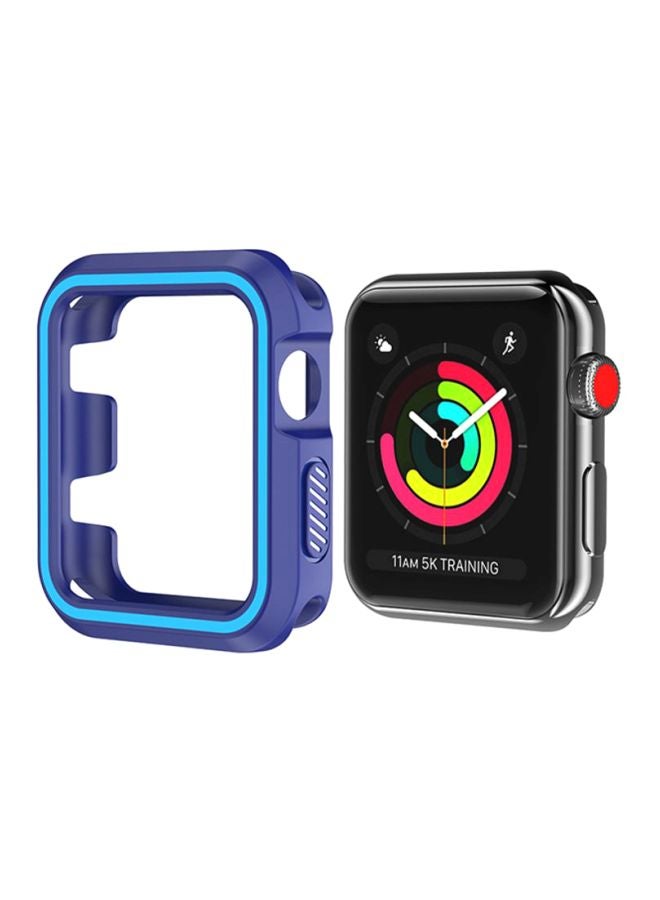 Rugged Armor Bumper Protective Case Cover For Apple Watch Series 1/2/3 42mm Blue