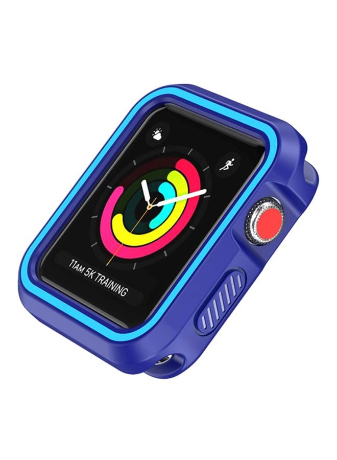 Rugged Armor Bumper Protective Case Cover For Apple Watch Series 1/2/3 42mm Blue
