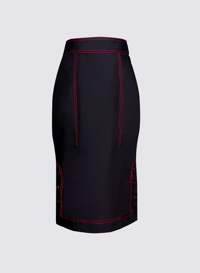 Peekaboo Stitch Detailing Skirt