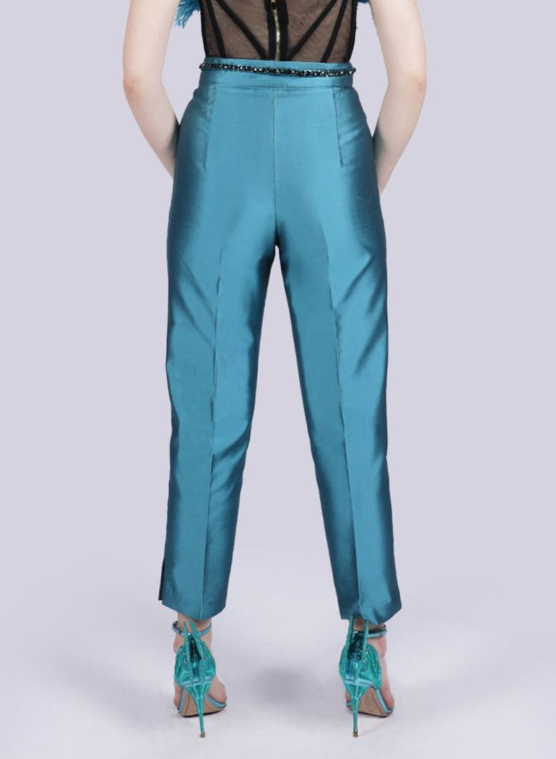 Slay - Pin Tuck Blue Pants