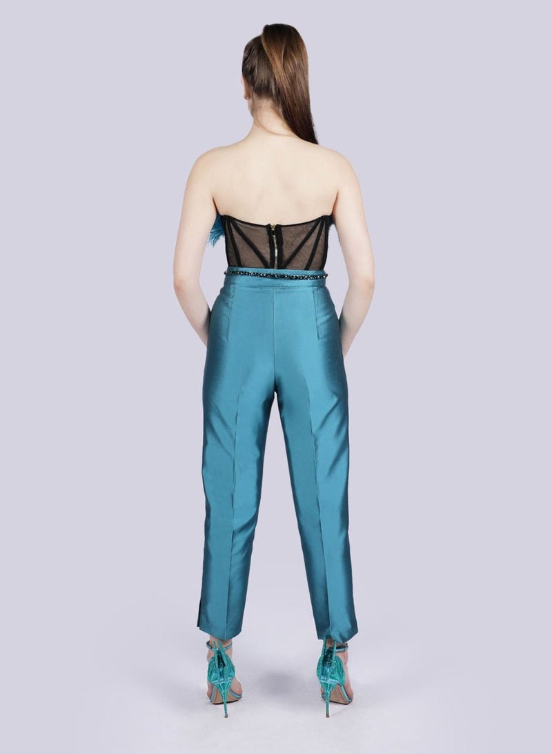 Slay - Pin Tuck Blue Pants