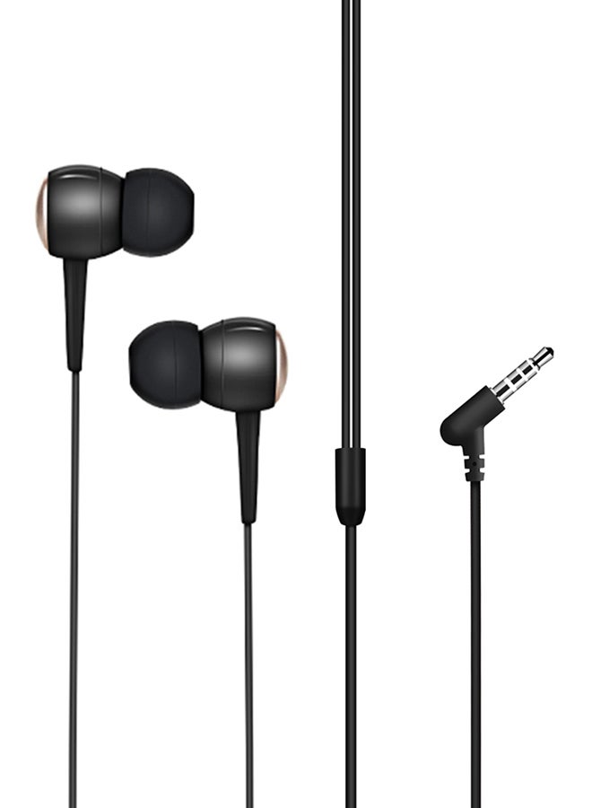 M19 3.5Mm Wired Headphones In-Ear Drumbeat Earbuds Noise Isolating Earphones Black
