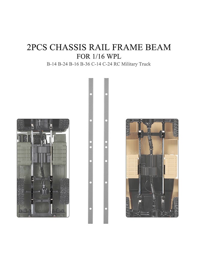 2-Piece Military Truck Chassis Rail For RC Car