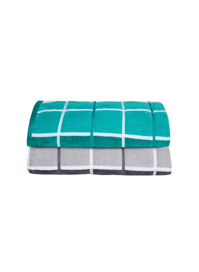 2-Piece Bath Towel Set Multicolour 70x140cm
