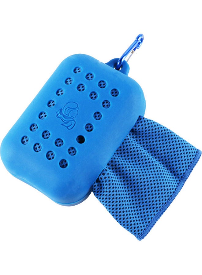 Outdoor Quick Dry Instant Ice Cold Cooling  Washcloth Royal Blue 90x31cm