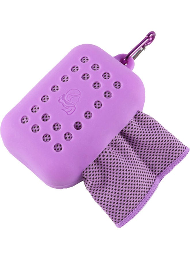Outdoor Quick Dry Instant Ice Cold Cooling  Washcloth Purple 90x30cm