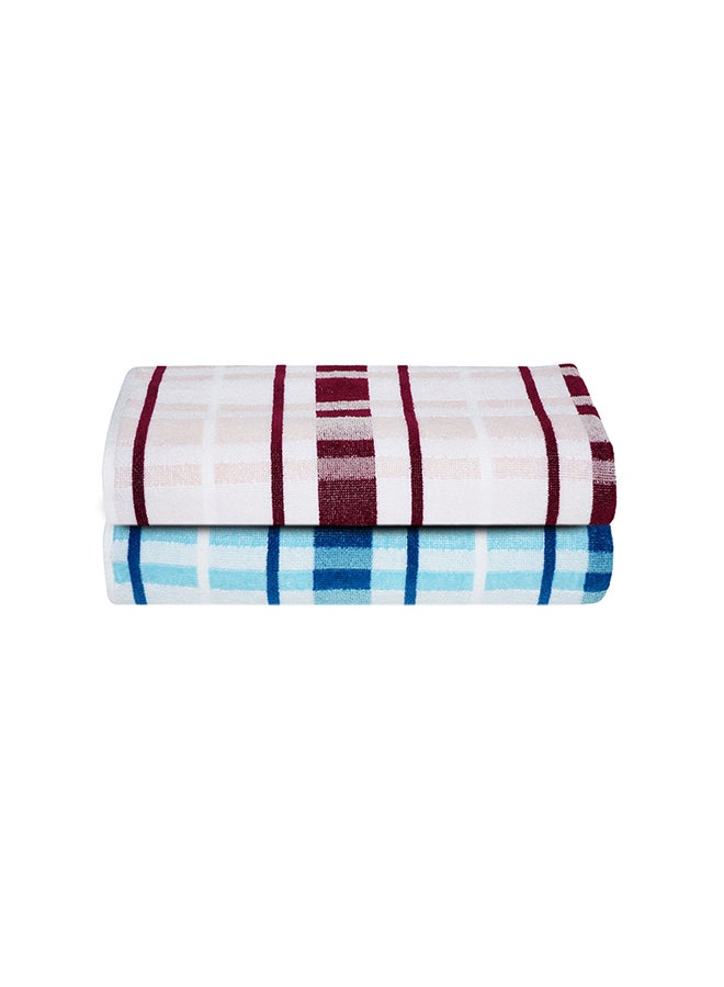 2-Piece Bath Towel Set Multicolour 75x150cm