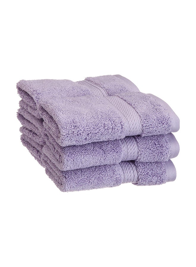 6-Piece Luxury Bathroom Face Towel Purple 13 x 13inch