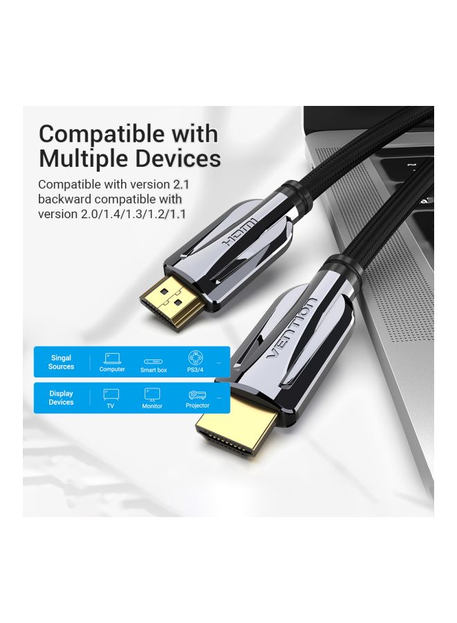 HDMI 2.1 Cable Black/Gold