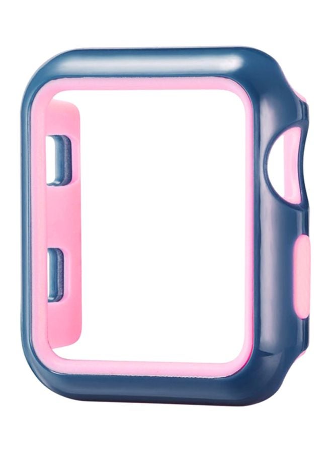 Protective Bumper Case Cover For Apple Watch Series 3 38mm Blue/Pink