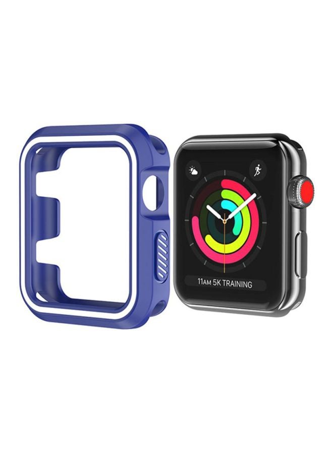 Rugged Armor Bumper Protective Case Cover For Apple Watch Series 1/2/3 42mm Blue