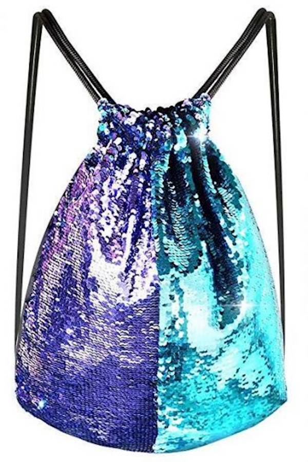 Mermaid Drawstring Bag Magic Reversible Sequin Backpack Multi Color