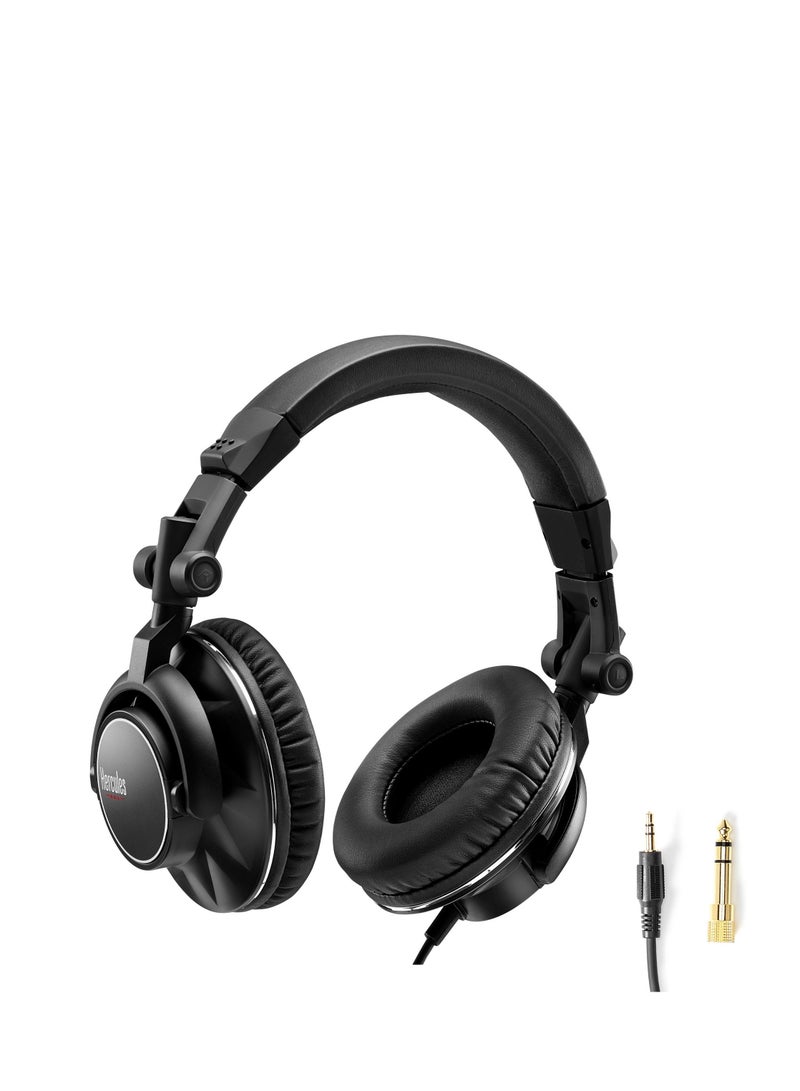 Hercules HDP DJ60 – Professional-Quality DJ Headphones - High Performance, Foldable and Comfortable - Black