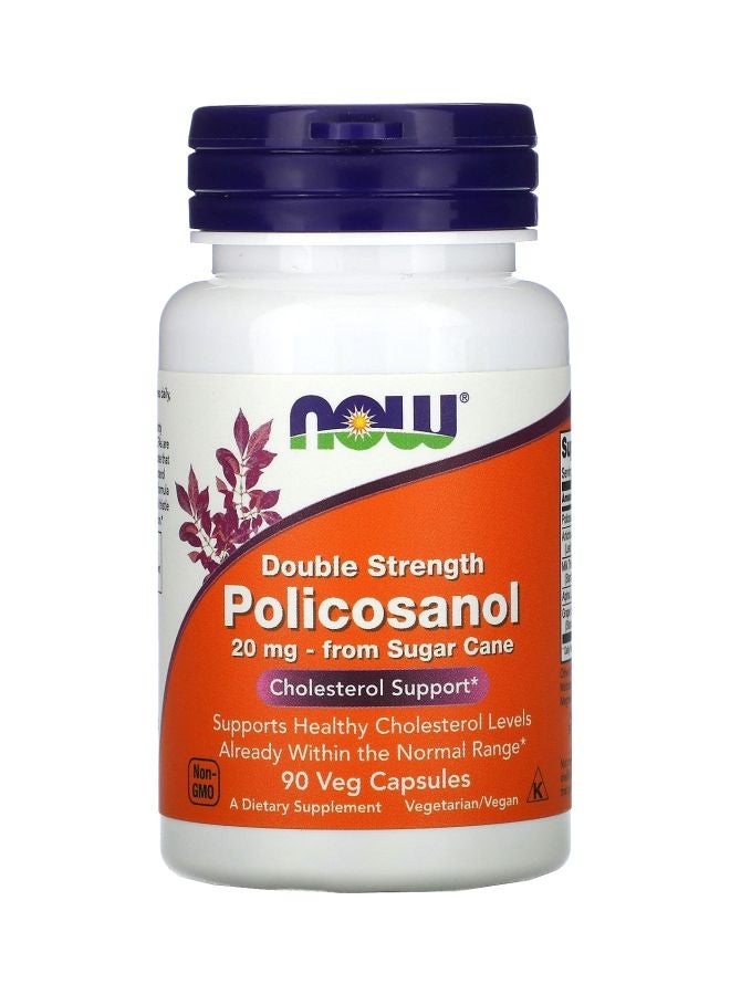 Double Strength Policosanol Dietary Supplement 20 mg - 90 Veg Capsules