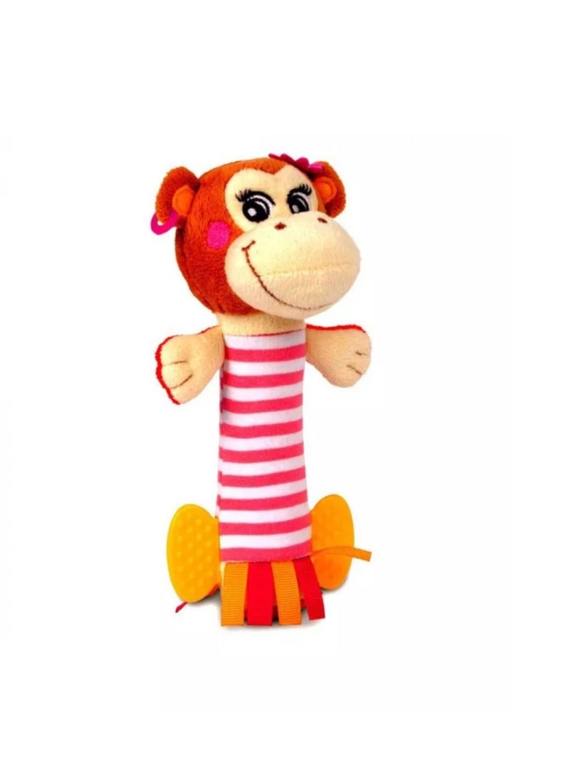 Baby Toy Pirates Friends Soft Squeaker Pink Monkey 68/034
