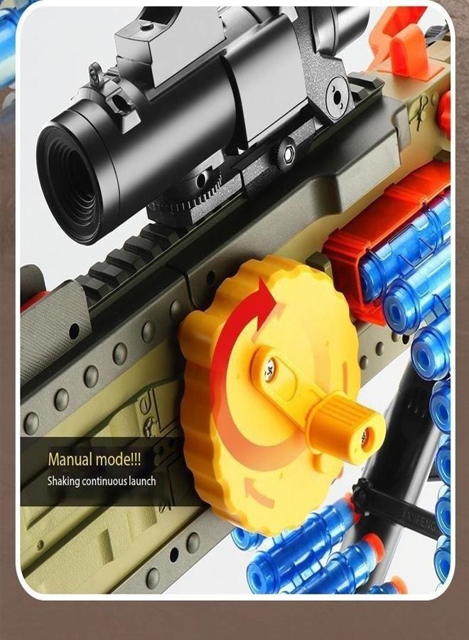 M2 Model Multi Component Electric Manual Integrated Soft Bullet Gun Foam Darts Elite Assault Outdoor Parent Child Interaction Toy Heavy Machine Gun
