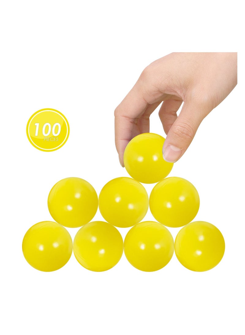 100pcs. Yellow Soft Plastic Ocean Fun Balls for Baby Kids Tent Swim Pit 7cm