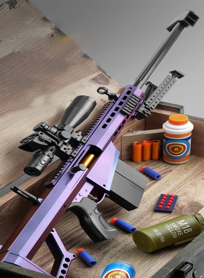 M82 Light Fifty SASR Semi-automatic Electric Burst Soft Bullets Sniper Rifle Gun for Outdoor Play