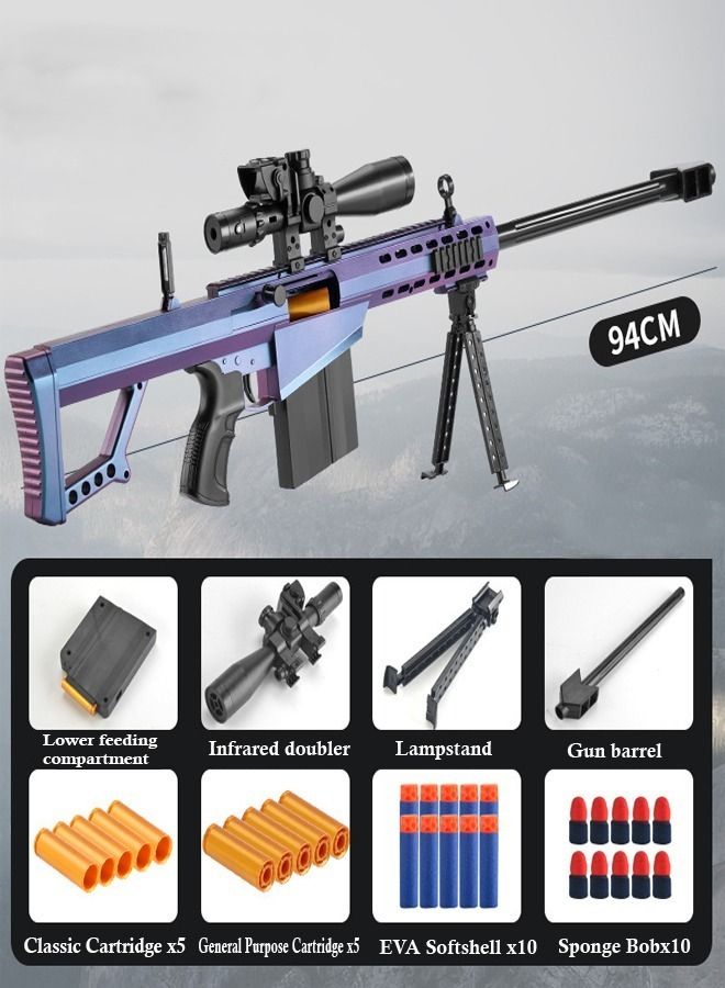 M82 Light Fifty SASR Semi-automatic Electric Burst Soft Bullets Sniper Rifle Gun for Outdoor Play