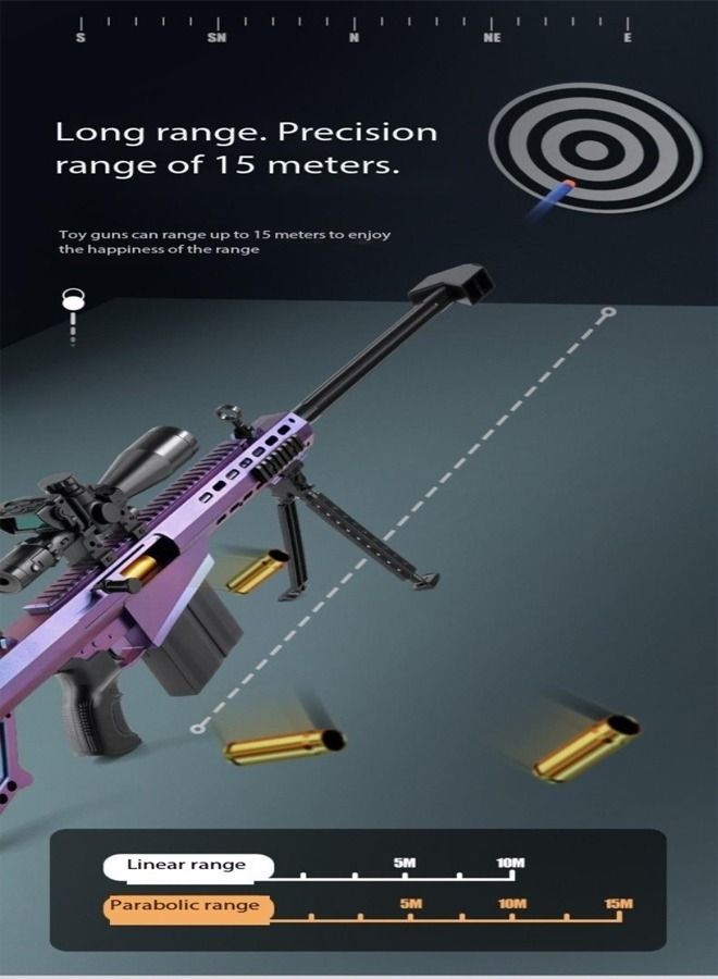 M82 Light Fifty SASR Semi-automatic Electric Burst Soft Bullets Sniper Rifle Gun for Outdoor Play
