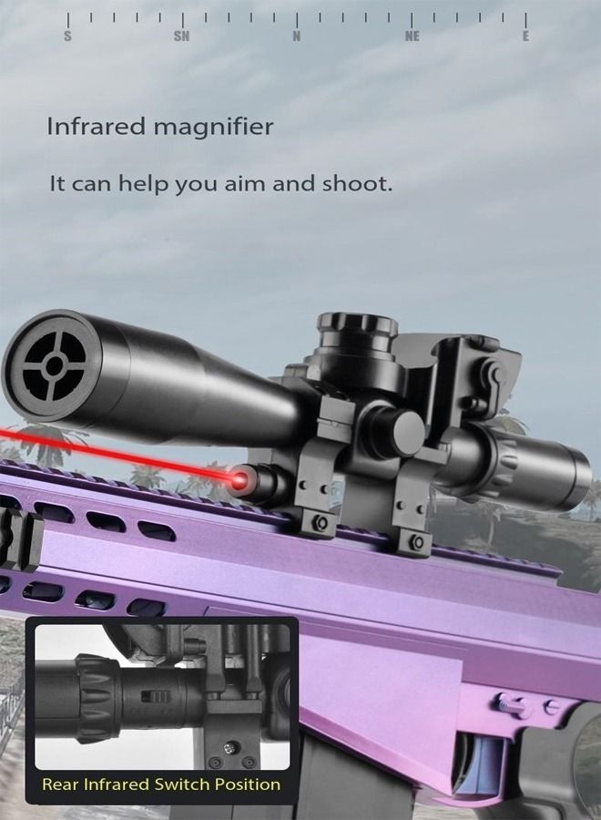 M82 Light Fifty SASR Semi-automatic Electric Burst Soft Bullets Sniper Rifle Gun for Outdoor Play