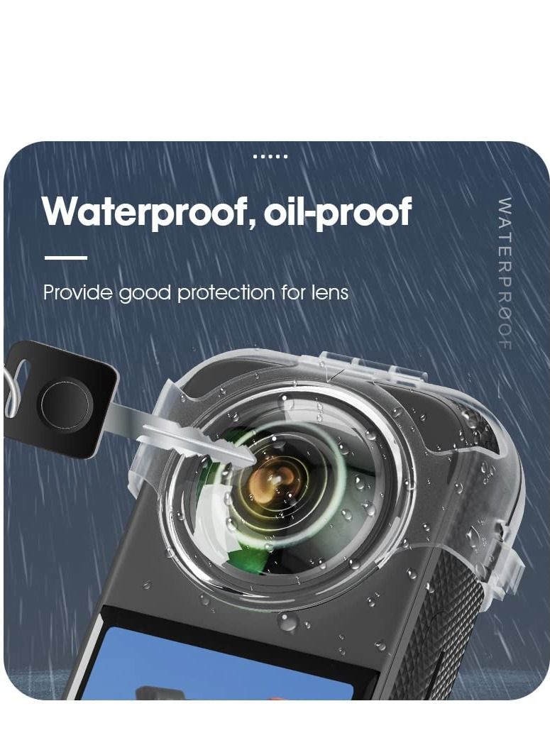 Compatible for Insta360 X3 Lens Guards Screen Tempered Film Set Screen Protector for Insta360 X3 Tempered Glass 9H Hardness Anti-Scratch Body Silicone Cover and Waterproof Lens Protector