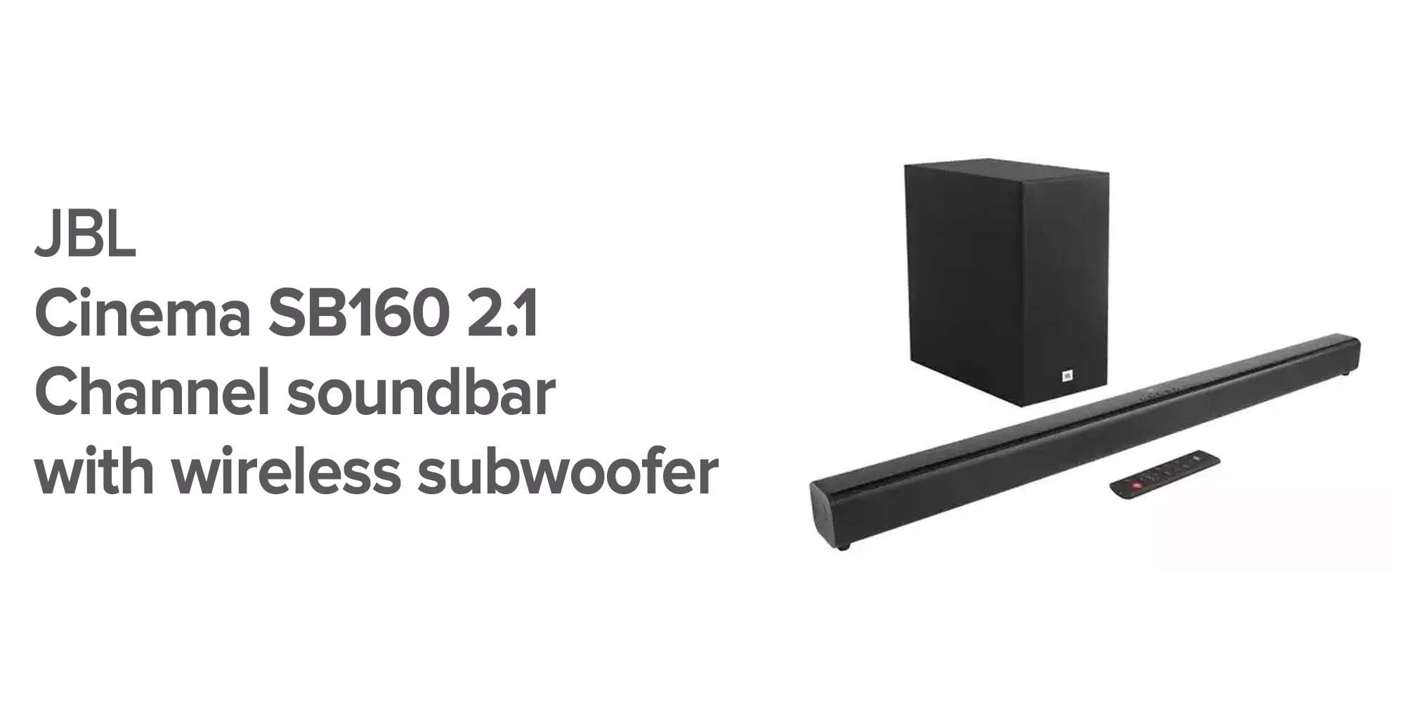 2.1-Channel Soundbar With Wireless Subwoofer SB160 Black