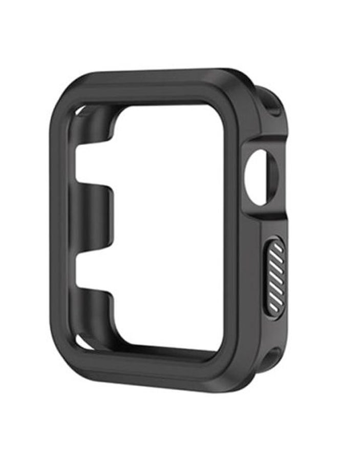 Rugged Armor Bumper Protective Case Cover For Apple Watch Series 1/2/3 42mm Black