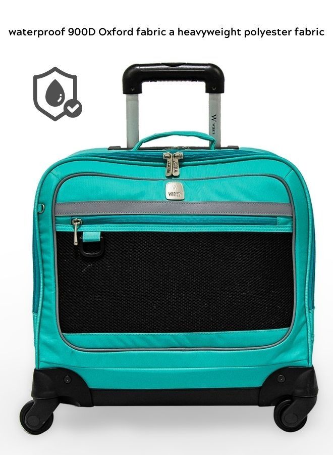 Wires 4-Wheeled Kids Trolley School Bag with Lunch Bag + Pencil Case New Collection W24177 (Dimensions: 46x32x22cm)-Teal