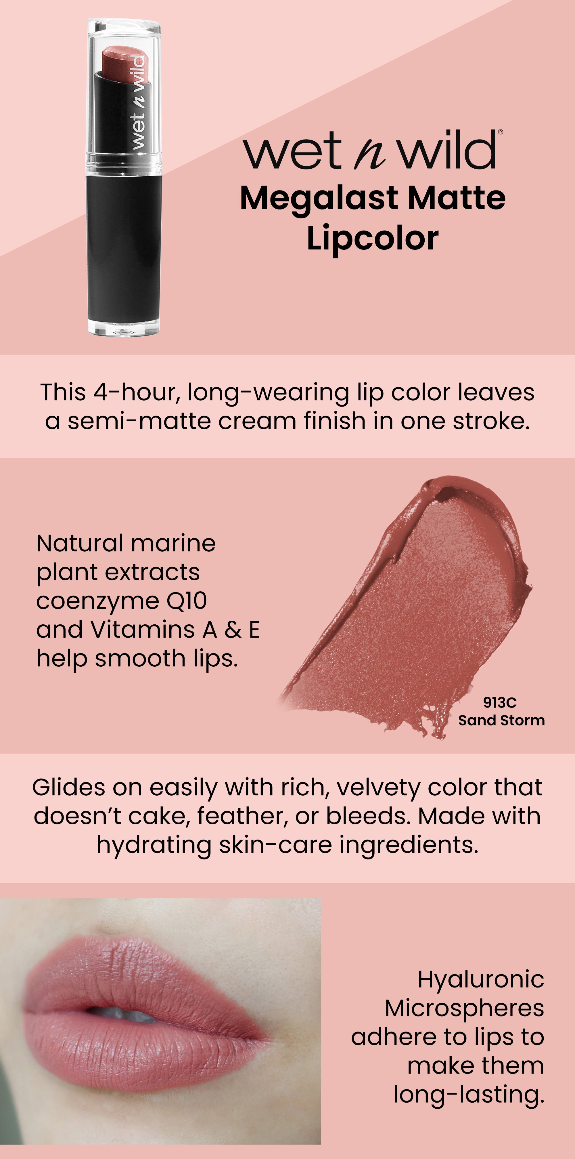 Megalast Matte Lipcolor 913C Sand Storm