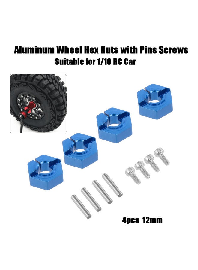 4 Piece Aluminum Wheel Hex Nuts 10 x 1 x 6.5cm