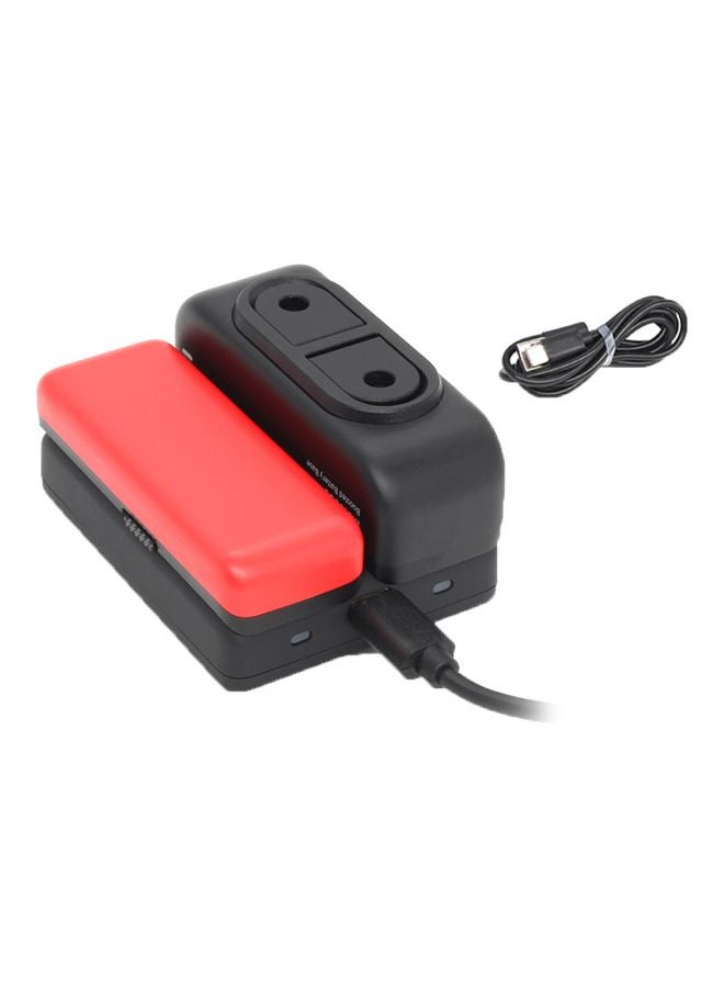 Dual Charging Hub Battery Base Charger For Insta360 One R Black/Red