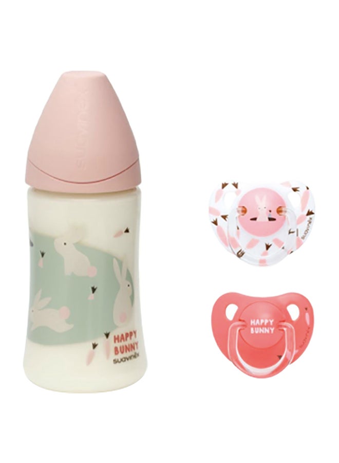 Anatomical Pink Bunny Feeding Bottle 270 ml