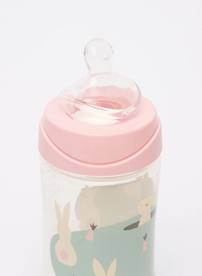 Anatomical Pink Bunny Feeding Bottle 270 ml