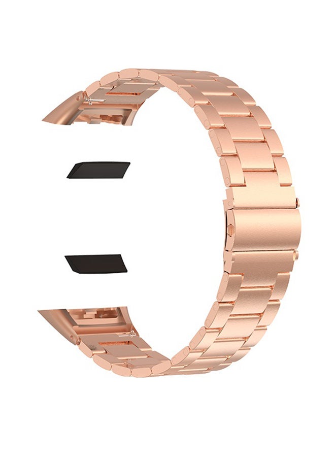 Replacement Metal Strap For Huawei Band 6 Rose Gold