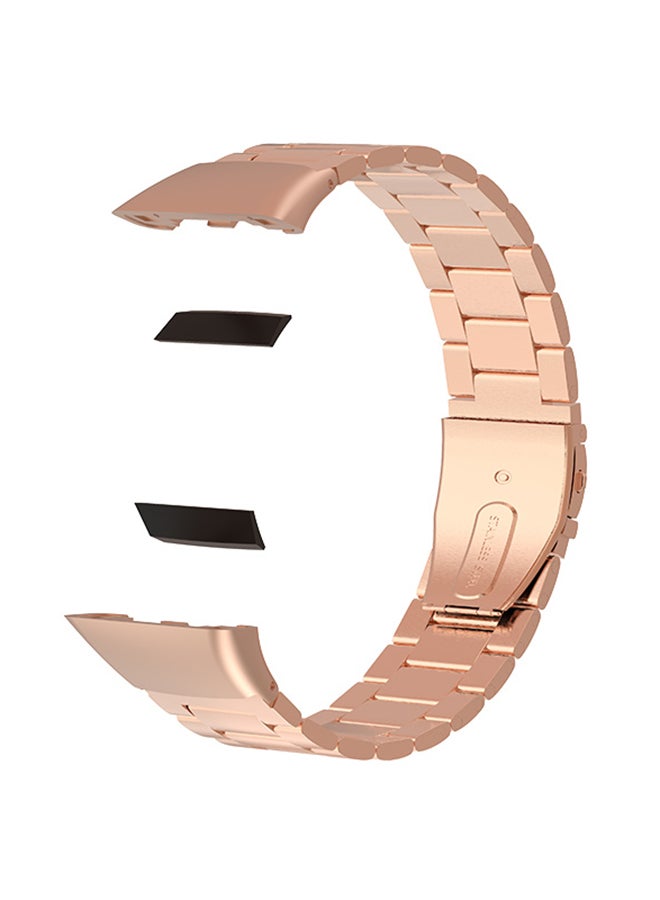 Replacement Metal Strap For Huawei Band 6 Rose Gold