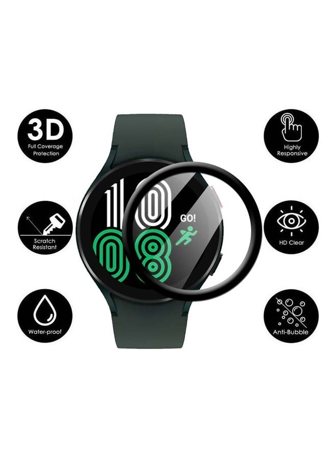 4-Piece of 3D Screen Protector for Samsung Galaxy Watch 4 40mm Black