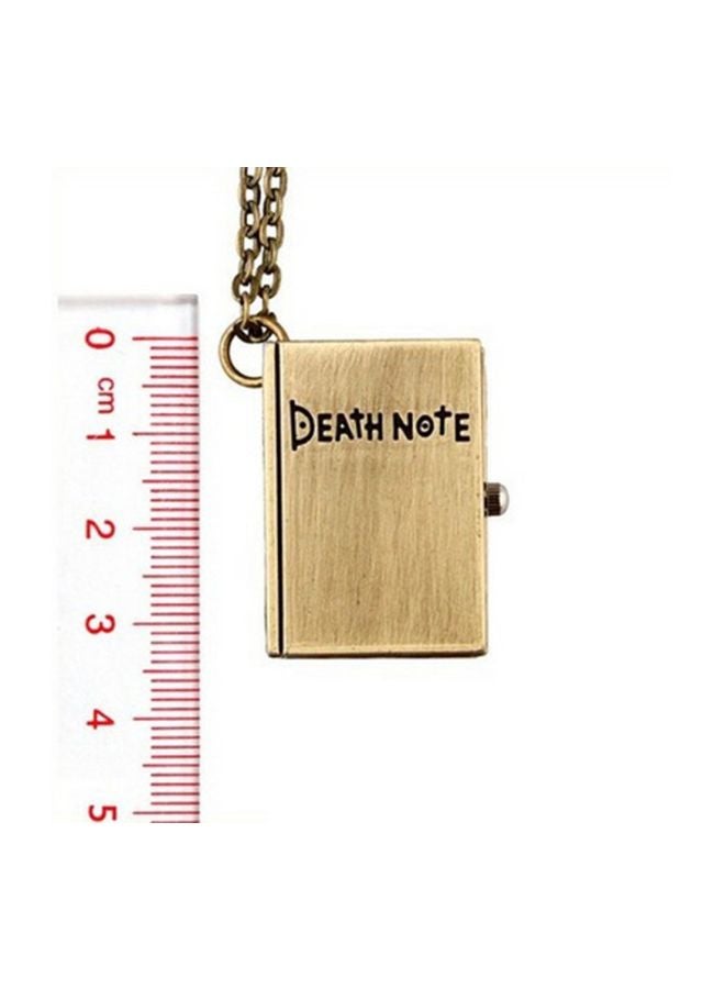 kids_unisex Death Note Engraved Pocket Watch Pendant J3481BZ