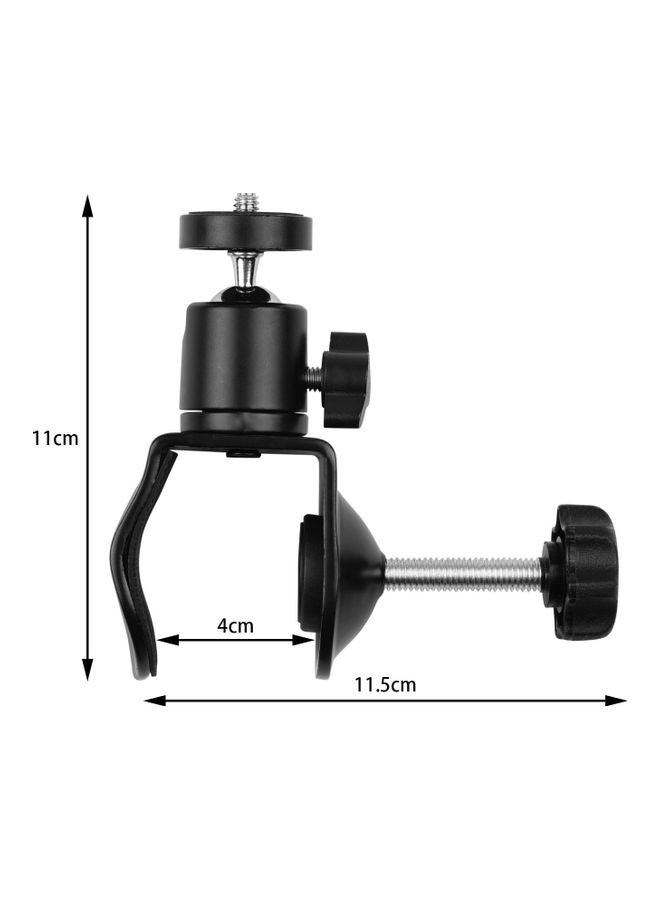 Super Mount U Shaped Fixing Clamp With Rotatable Ball Head Black