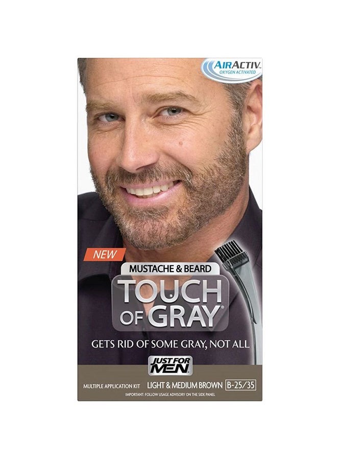 Touch of Gray Mustache And Beard Color B-25/35 Light And Medium Brown 45.4grams