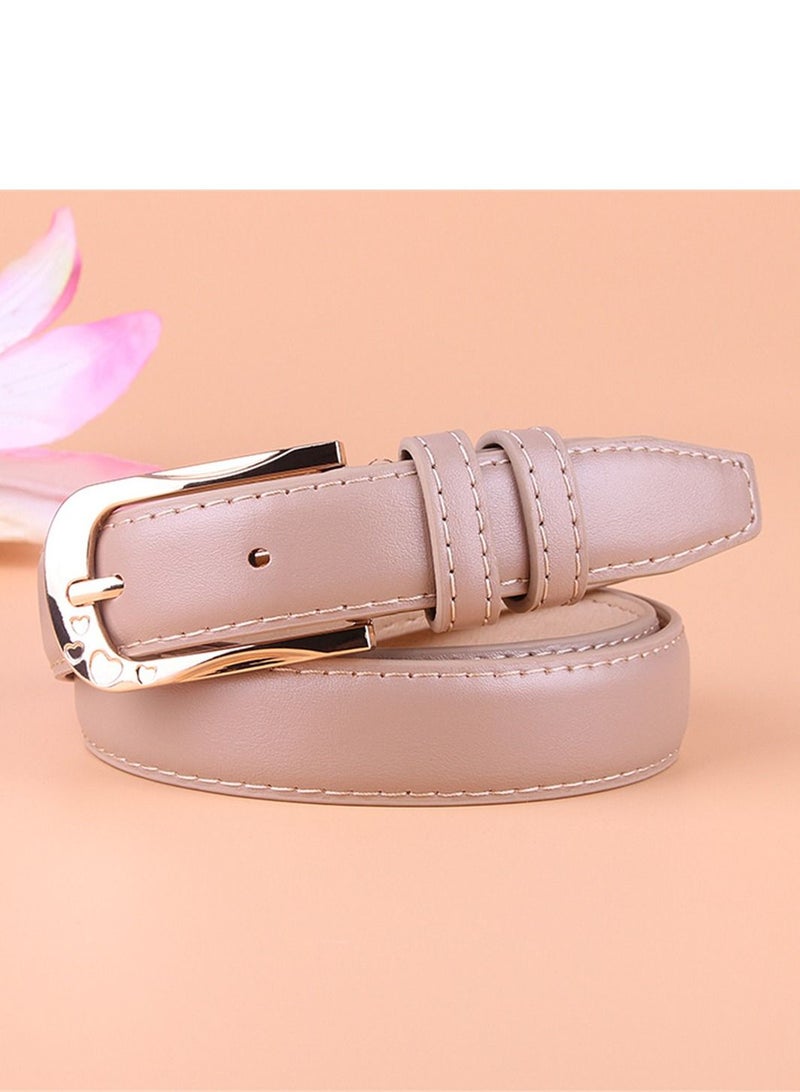 All Kinds Of Women's Pu Leather Pin Buckle Decorative Leisure Belt 105cm Pink