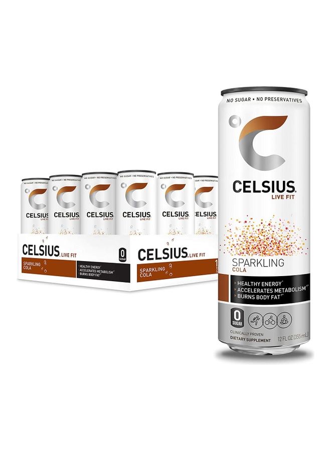 Celsius Sparkling Cola Essential Energy Drink 12 Fl Oz 355mL (Pack of 12)