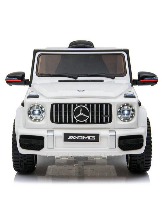 Mercedes Benz Amg G63, Licensed Electric Car, 12V Ride On Car With Remote Control For Kids - White