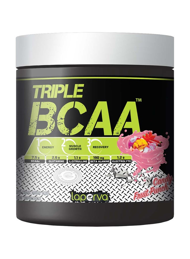 Triple BCAA Supplement - Candy Fruit Punch - 30 Servings-420gm
