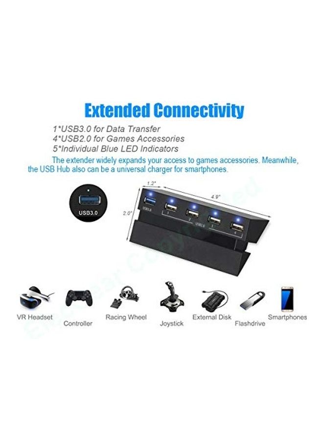 2-To-5 USB Hub For PS4 - wireless