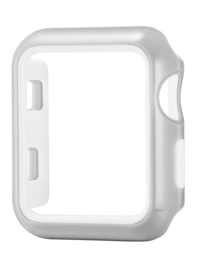 Protective Bumper Case Cover For Apple Watch Series 3 38mm White/Clear