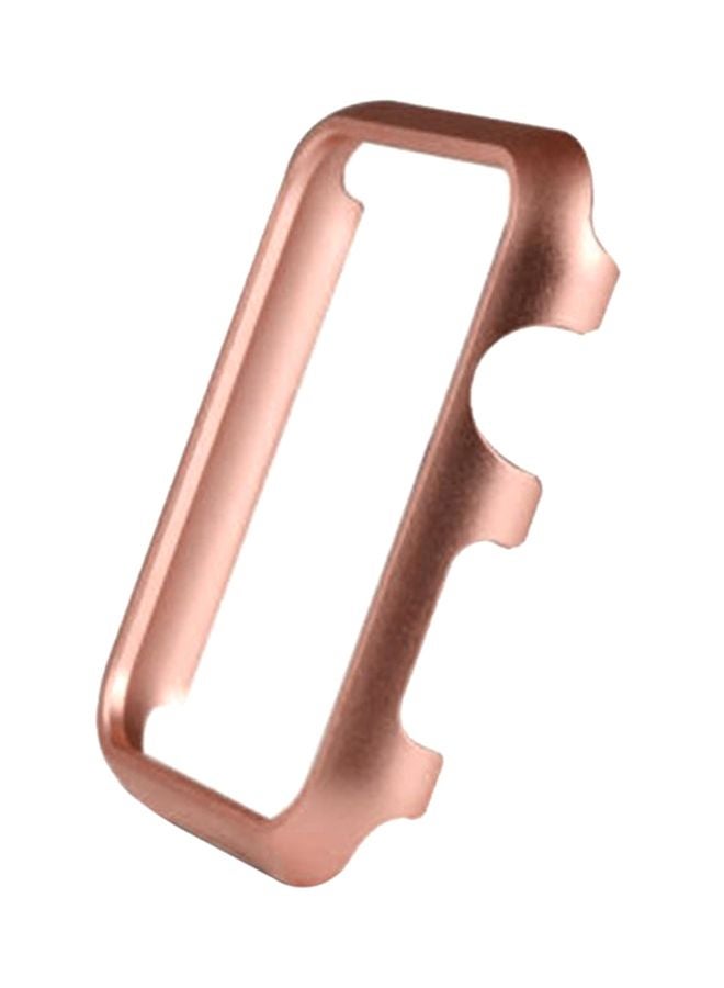 Protective Frame Bumper Case Cover For Apple Watch 1/2/3 38mm Rose Gold/Clear