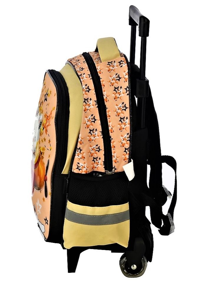 LIVE UP Trolley school bag for Kids with 2 pockets and 2 side pockets (23*13*40)